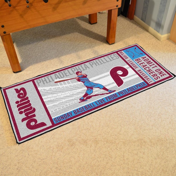 Philadelphia Phillies Gray 2 ft. 6 in. x 6 ft. Ticket Runner Rug