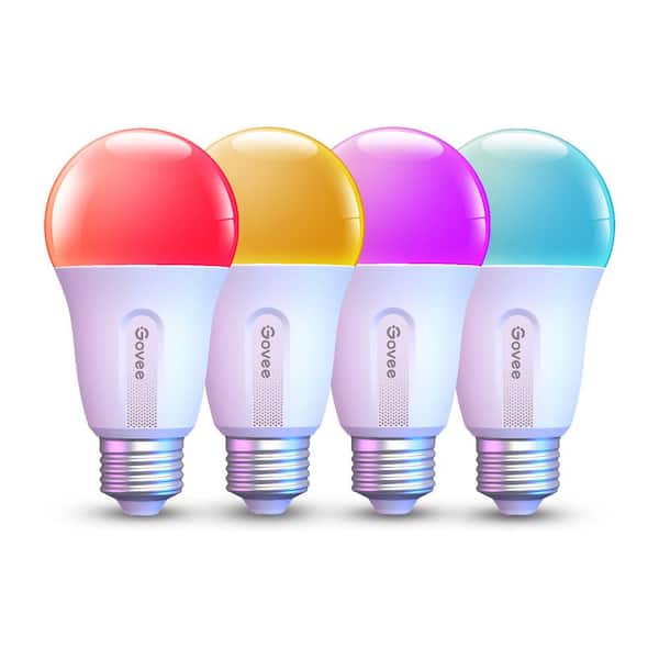 2-Pack Bundle of 4-Packs 60-Watt Equivalent 9W 800 Lumens A19 E26 RGBWW Smart LED Light Bulb, Color Changing 2700K-6500K