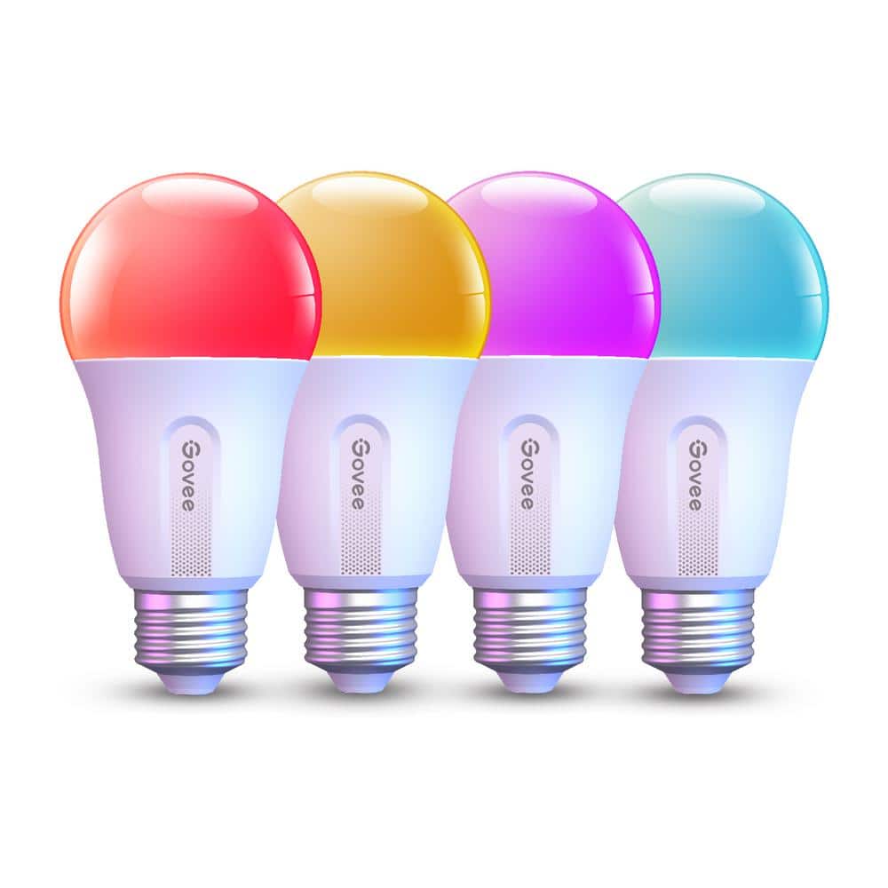Govee 800LM Multi-Color Frosted Smart LED Bulbs 4-Pack