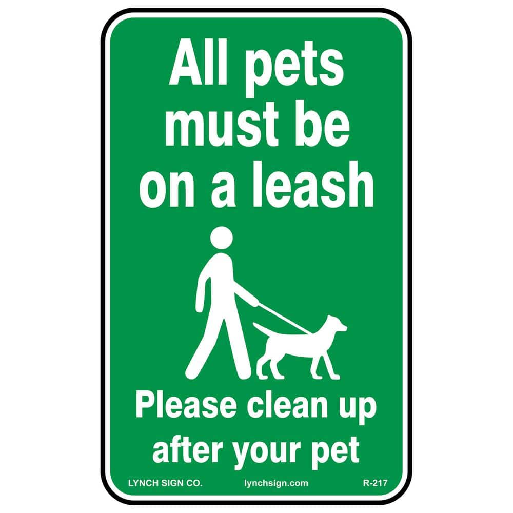 dogs must be on a leash sign