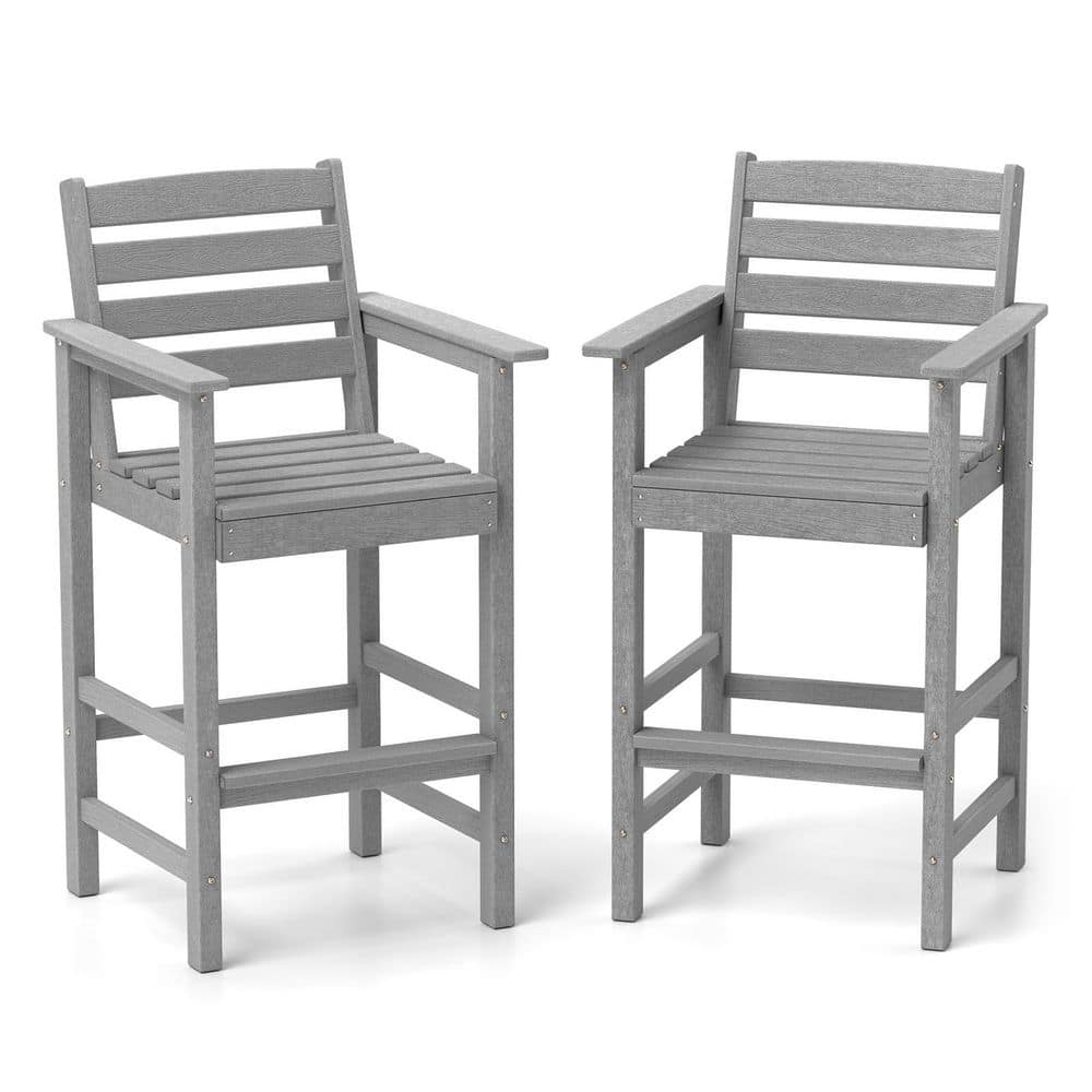 Gray Bar Height HDPE Adirondack Chairs (Set of 2) price history on PriceWatchPro