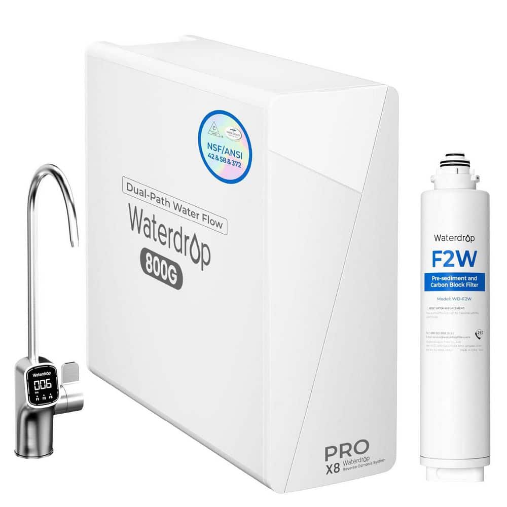 X8-PRO Reverse Osmosis Water Filter, NSF/ANSI 42&58&372 Certified, 800 GPD Tankless RO System, 9-Stage Smart Faucet price history on PriceWatchPro