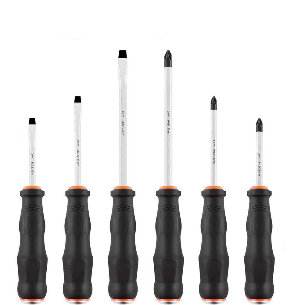 Insulated Cushion Grip Screwdriver Set 6 in. Shank 6 Bit Multi-Color Magnetic Tip Hand Tool 6-Piece Set price history on PriceWatchPro