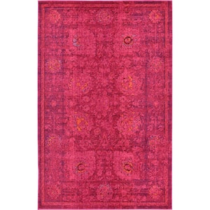 Medici Salamanca Fuchsia 5' 0 x 8' 0 Area Rug