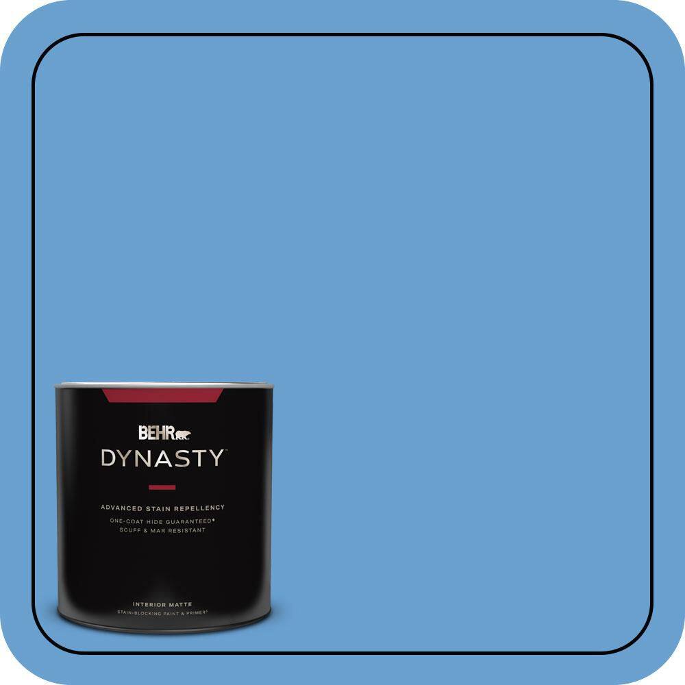 1 qt. #P520-4 Cornflower Matte Interior Stain-Blocking Paint and Primer product image for price tracking