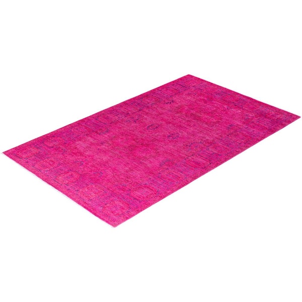 Vibrance Gold 5 ft. x 8 ft. Solid Wool Indoor Area Rug