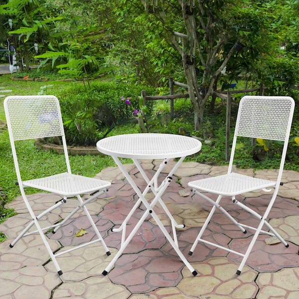 white patio bistro table