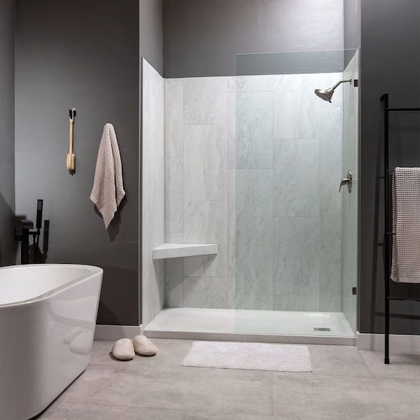 PALISADE 24.88 in. x 12.31 in. Vinyl Waterproof Walk in Corner