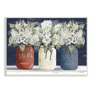 "Americana Floral Bouquets Rustic Flowers Pride" by Cindy Jacobs Unframed Nature Wood Wall Art Print 10 in. x 15 in.