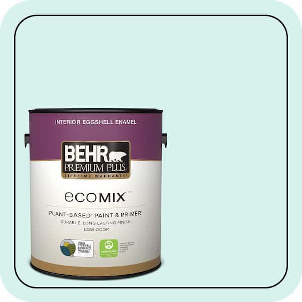 1 gal. #P450-1 Sea Ice Eggshell Enamel EcoMix Plant-Based Interior Paint & Primer