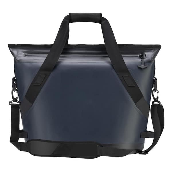 Misopily 22 qt. Leakproof Insulated Soft-Sided Cooler Bag with Airtight Zipper and Waterproof Layer in Grey for Camping and Beach