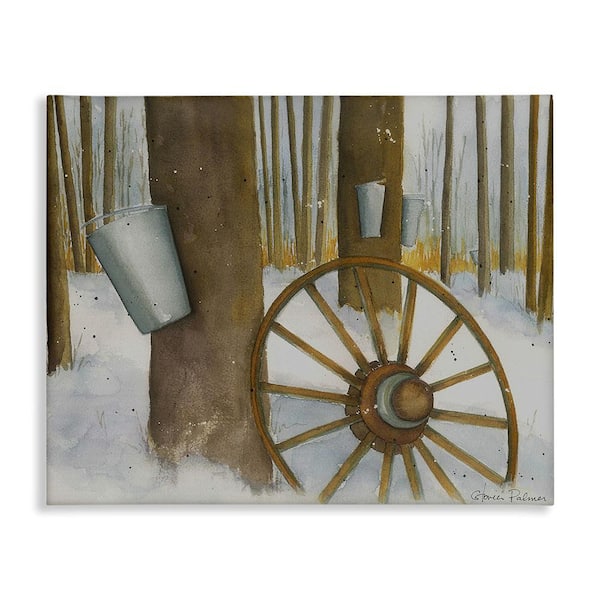 Stupell Industries Maple Sugaring Trees by Gloria Palmer 1-Piece Unframed Graphic Print Nature Poster Art Print 20 in. x 16 in.