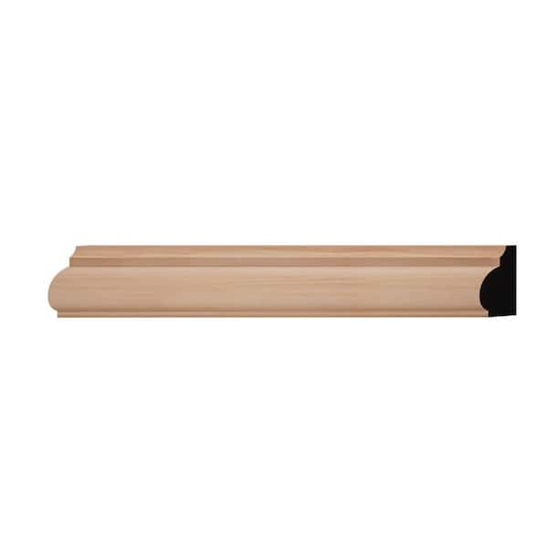 Ekena Millwork WM1201 0.69 in. D x 1.25 in. W x 6 in. L Wood (Cherry) Baseboard Moulding Sample
