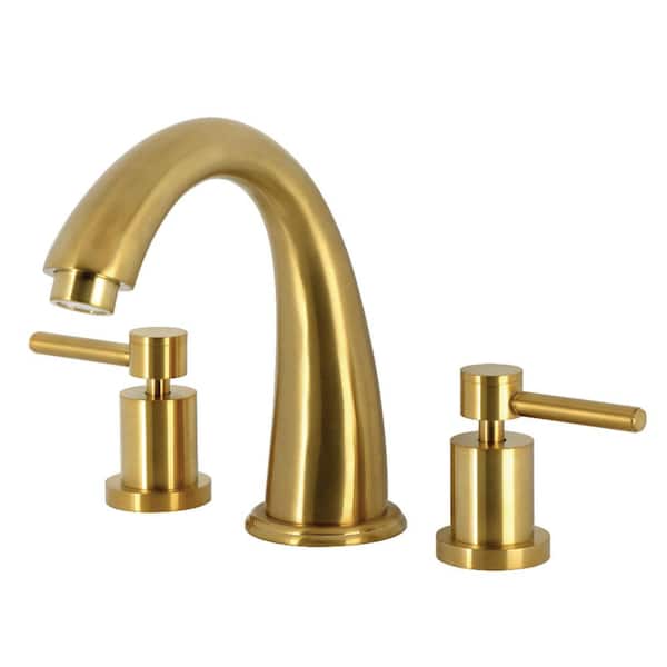Concord 2-Handle Deck Mount Roman Tub Faucet in Brushed Brass
