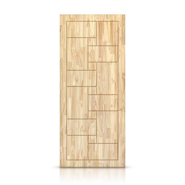 36 in. x 84 in. Hollow Core Natural Pine Wood Unfinished Interior Door Slab