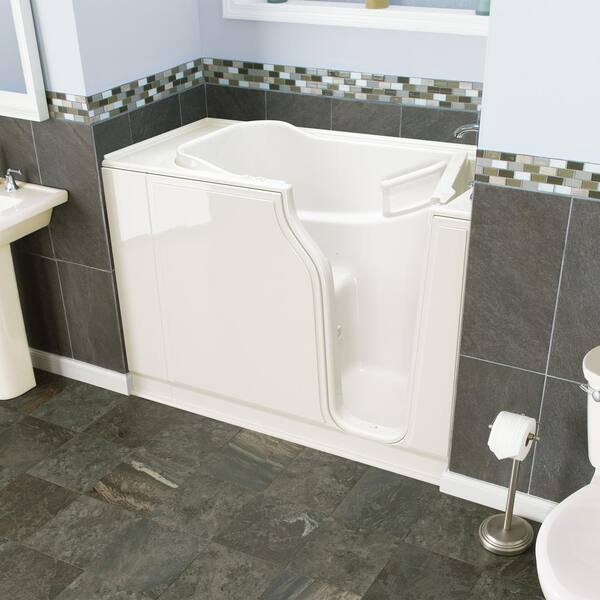Gelcoat Entry Series 52 in. Right Hand Walk-In Jet and Air Bathtub in Biscuit