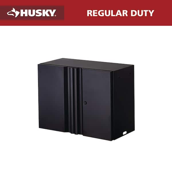 Regular Duty Welded 21-Gauge Steel Wall Mounted Garage Cabinet in Black (24 in. W x 18.1 in. H x 12 in. D)