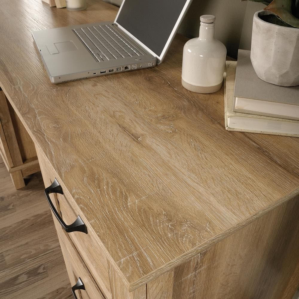 Orchard Oak Double Pedestal Desk with Storage
