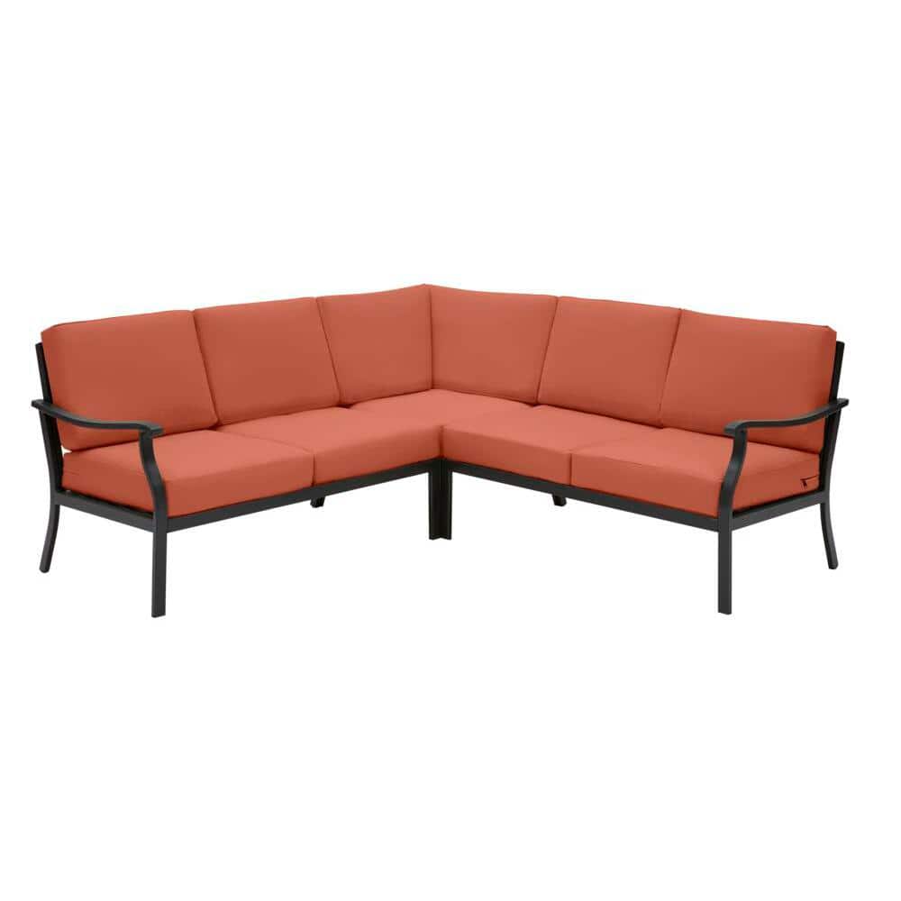 Reviews for Hampton Bay Riley 3-Piece Black Steel Outdoor Patio ...