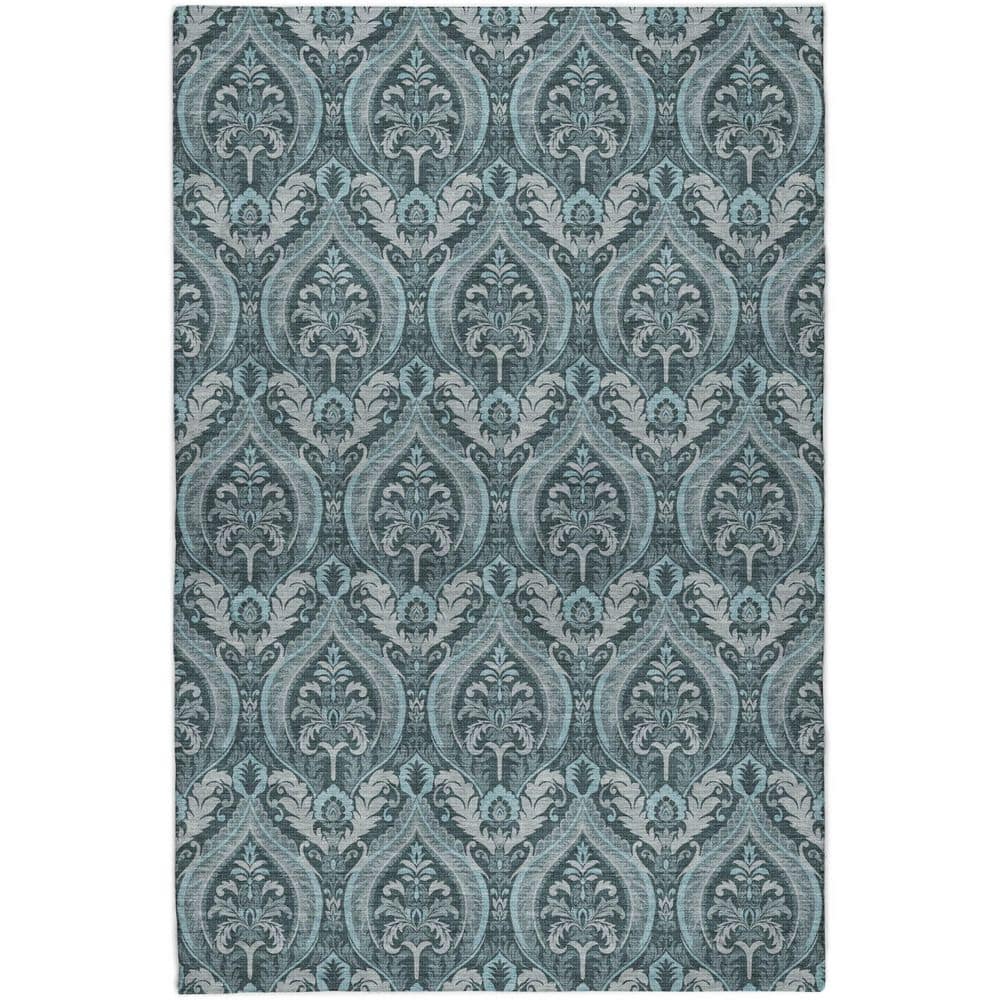 Dream Shag Premium Machine Washable Abstract ADS572 Teal 8 ft. x 10 ft. Area Rug price history on PriceWatchPro