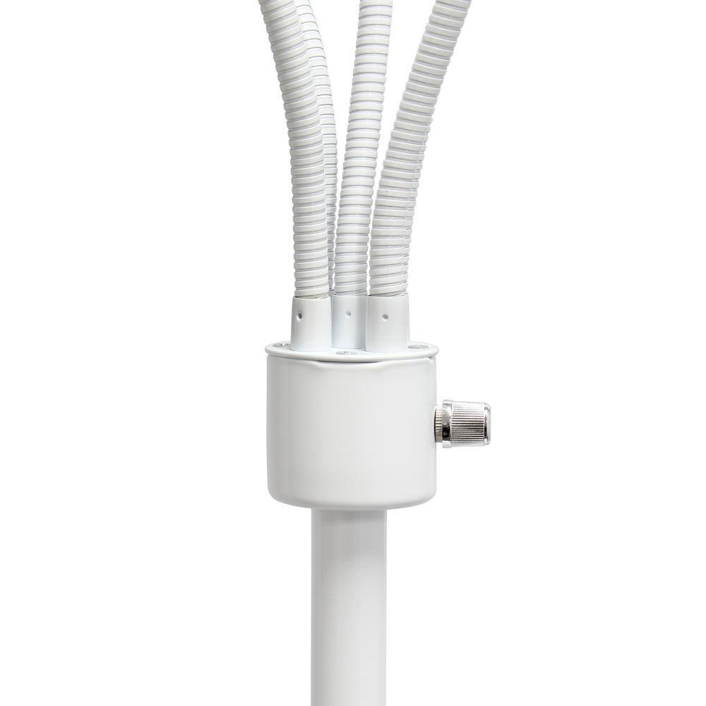 Whimsical White 67" Adjustable Multi-Head Arc Floor Lamp for Kids