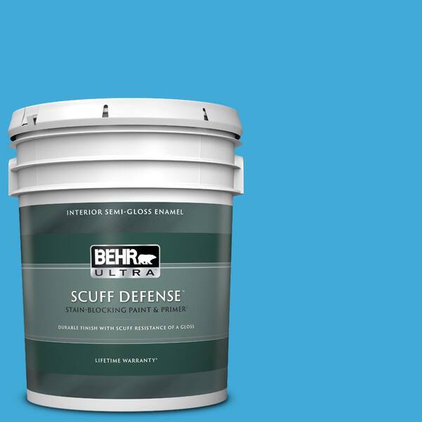 BEHR ULTRA 5 gal. #550B-5 Windjammer Extra Durable Semi-Gloss Enamel Interior Paint & Primer