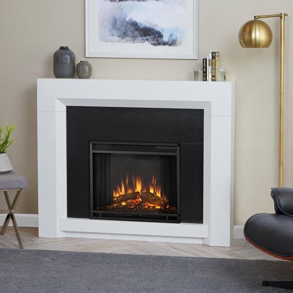 Real Flame Colton 48 in. Ventless Electric Fireplace in White