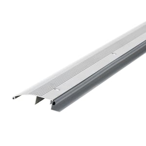 3-1/2 in. x 3/4 in. x 36 in. Silver Aluminum and Vinyl Low-Profile Outswing Door Threshold