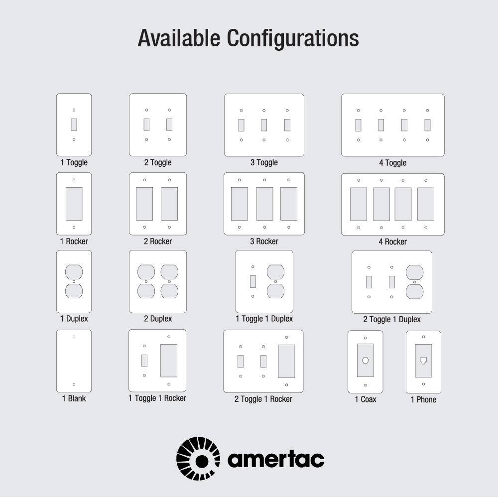 Amerelle Brushed Nickel 3-Gang Metal Toggle Wall Plate