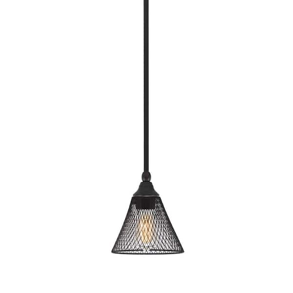 Unbranded Sparta 100-Watt 1-Light Espresso Shaded Pendant Light Mini Pendant with Espresso Metal Shade and No Light Bulb Included