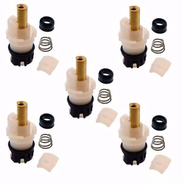 delta 1.9375 in. Bathroom Sink, Kitchen Sink, Tub and Shower Stems in White (5-Pack)