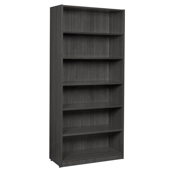 Regency Magons 71 in. H Ash Grey Wood 6-Shelf High Standard Bookcase