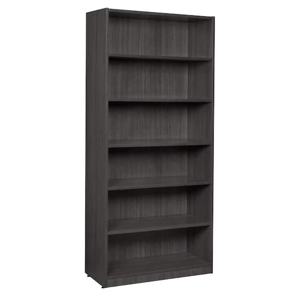 Regency Magons 71 in. H Ash Grey Wood 6-Shelf High Standard Bookcase