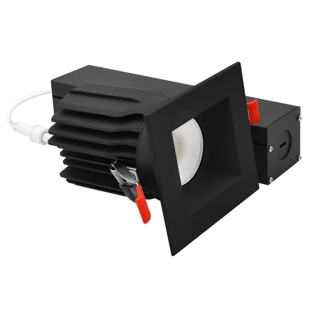 3 In. Integrated LED Regressed Light with Square Black Trim, 5CCT, CRI90, 15/20W 1450/2100LM Dimmable 38° Beam Wet Rated price history on PriceWatchPro