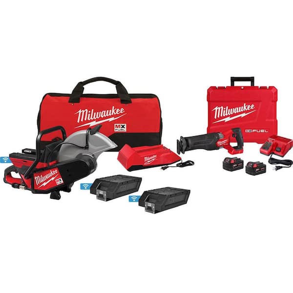 Milwaukee MX FUEL Lithium-Ion Cordless 14 in. Cut Off Saw Kit with M18 FUEL Cordless SAWZALL Reciprocating Saw Kit