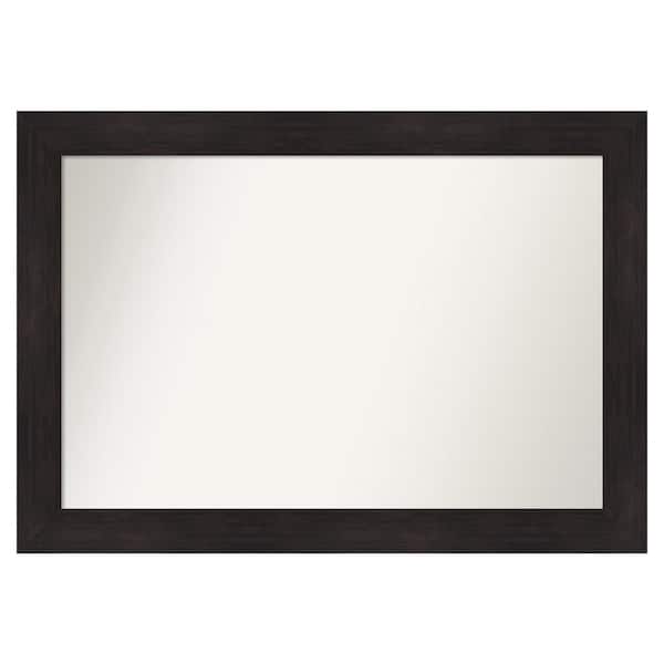 Amanti Art Furniture Espresso 43.75 in. x 30.75 in. Custom Non-Beveled Satin Recycled Polystyrene Bathroom Vanity Wall Mirror