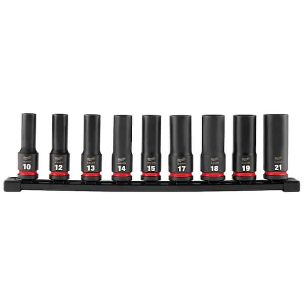 Milwaukee SHOCKWAVE 1/2 in. Drive Metric Deep Well 6 Point Impact