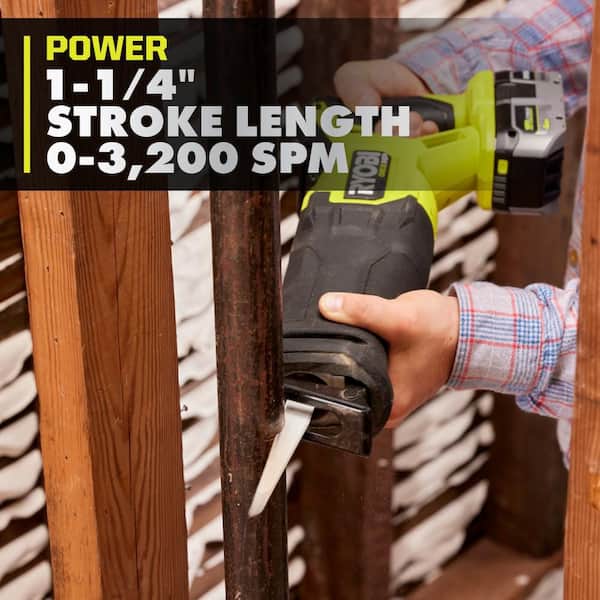 RYOBI ONE+ HP 18V Brushless Cordless Reciprocating Saw (Tool Only