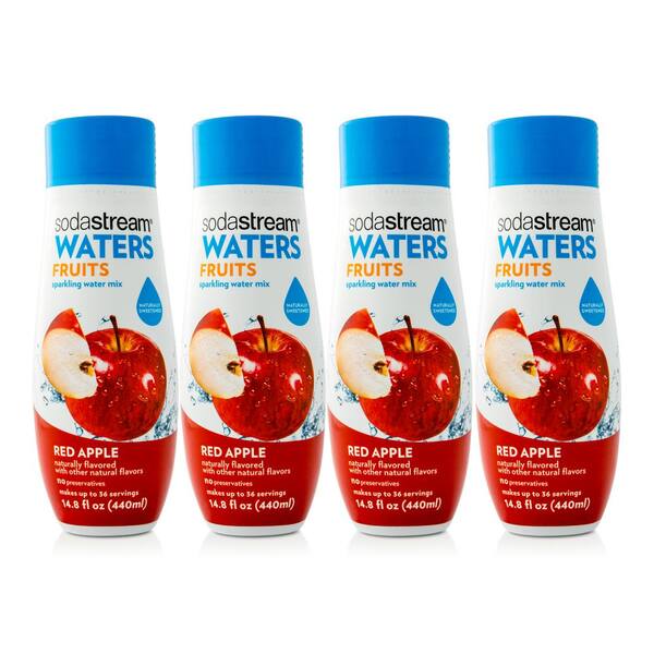SodaStream 440 ml Waters Fruits Sparkling Red Apple Drink Mix (Case of 4)