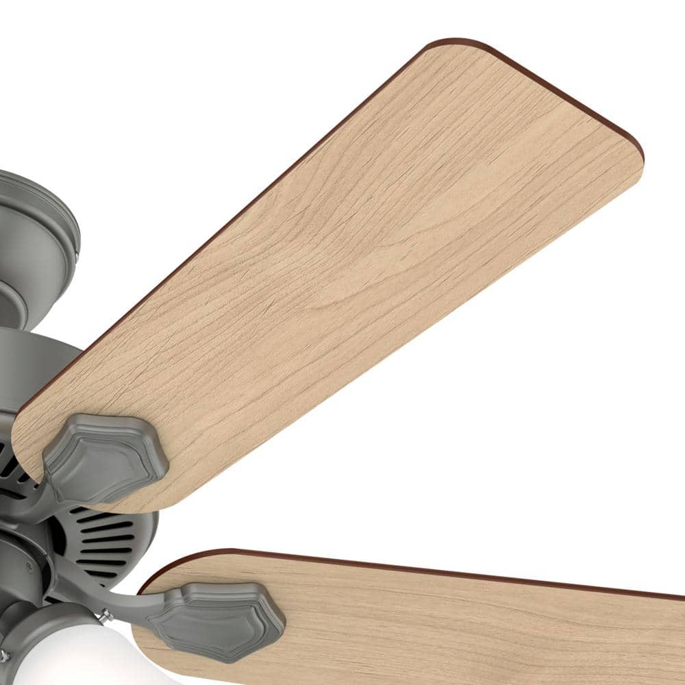 Swanson 44" Matte Silver Ceiling Fan with Reversible Blades and LED Light