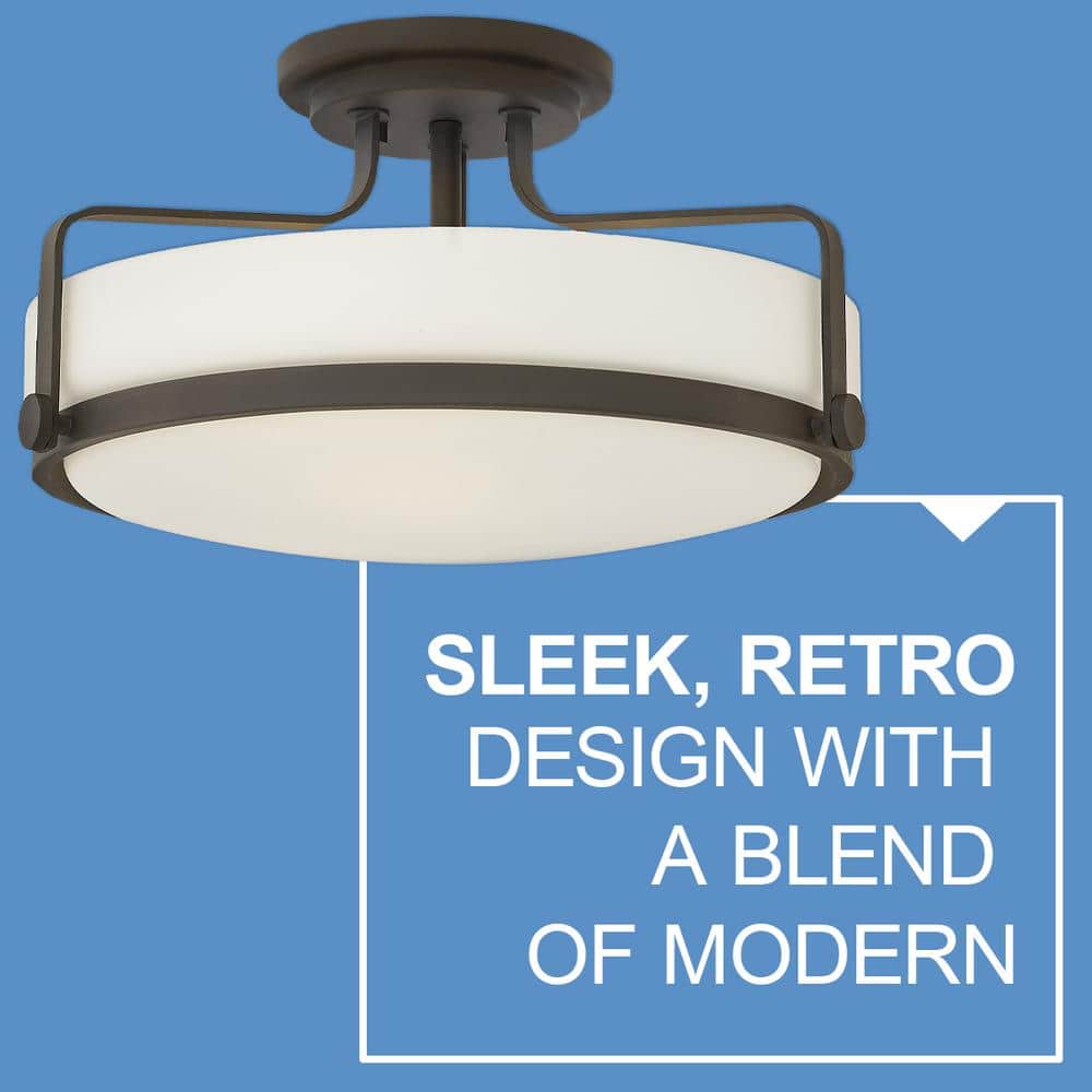 Harper Transitional 3-Light Globe Semi-Flush Mount in Oil Rubbed Bronze