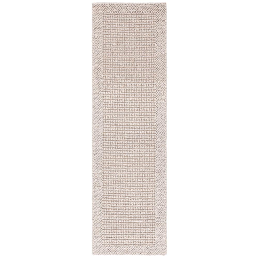 Beige Border Rug SAFAVIEH Natura 2 ft. x 5 ft. Beige Solid Border Runner Rug NAT130B-25 ...