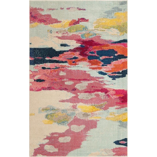 Unique Loom Estrella Laurnell Pink 5' 0 x 8' 0 Area Rug