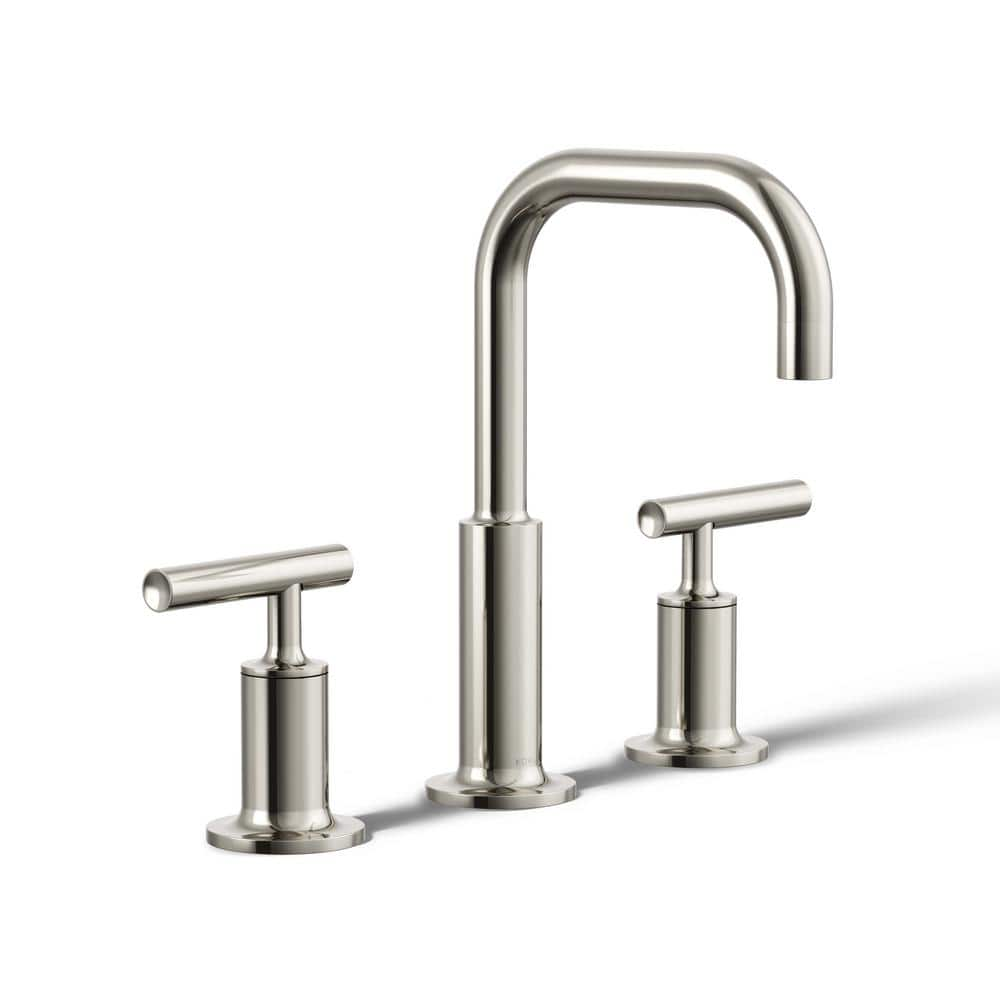 KOHLER Desette Brushed store Nickel 2-handle Widespread WaterSense Mid-arc Bathroom Si