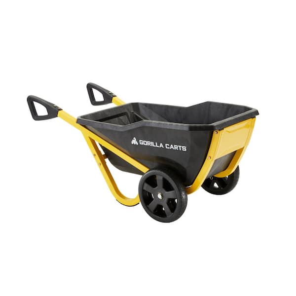 GORILLA CARTS 7 cu. ft. Evolution Poly Garden Cart, Impact Resistant Poly Tub, 12 in. No-Flat Tires, Stable and Easy to Use Design