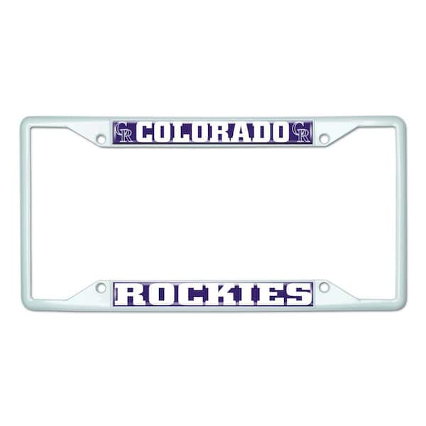FANMATS Universal Fit MLB - Colorado Rockies License Plate Frame - White