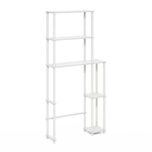 Turn-N-Tube White/White 65.1 in.H Storage Cabinet Toilet Space Saver with 5 Shelves