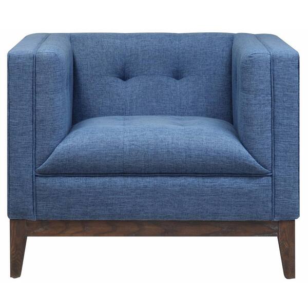 TOV Furniture Gavin Blue Linen Chair