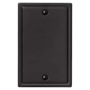 Moderne Wallplate 1 Blank Steel Matte Black (1-Pack)