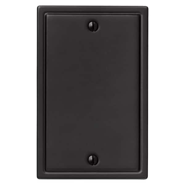 Moderne Wallplate 1 Blank Steel Matte Black (1-Pack)